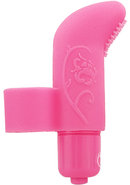 Play With Me Finger Vibe Silicone Vibrator - Pink