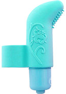 Play With Me Finger Vibe Silicone Vibrator - Blue