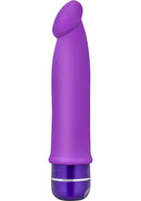 Luxe Purity Silicone Vibrating Dildo 7.5in - Purple