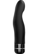 Luxe Gio Vibrating Silicone Dildo 8in - Black