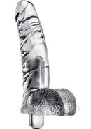 Naturally Yours Vibrating Ding Dong Dildo 6.5in - Clear